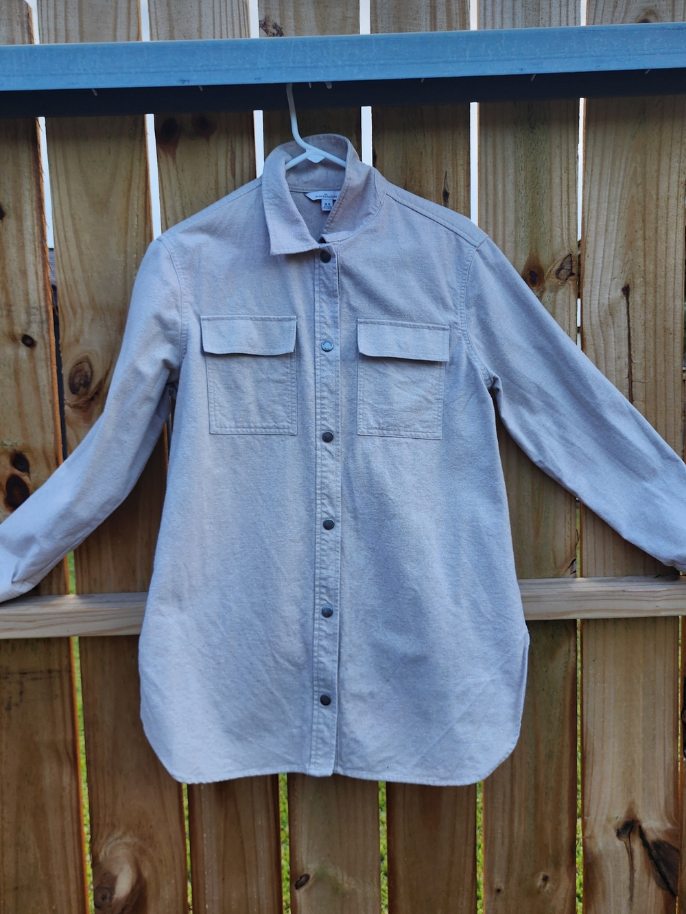 Men's Light Beige Button-Up Utility Jacket